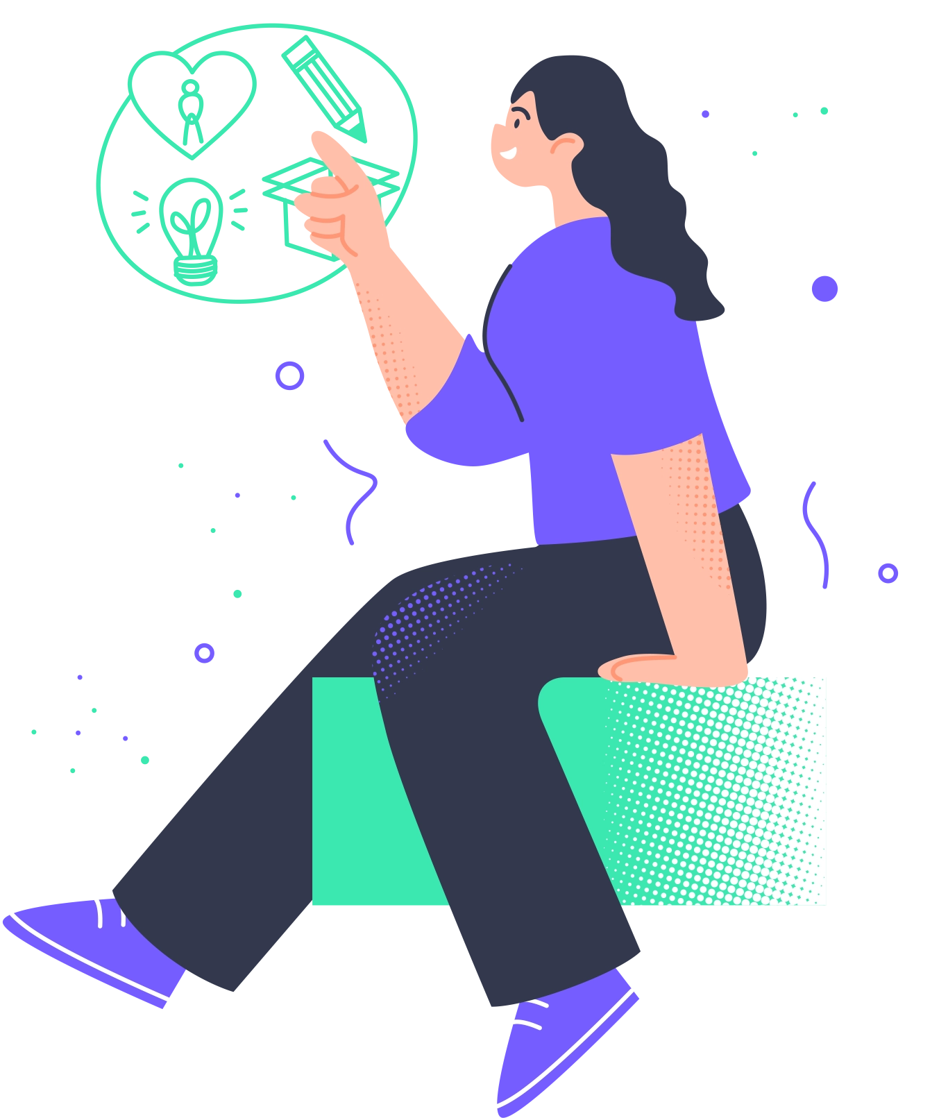 Illustration d'un designer de service