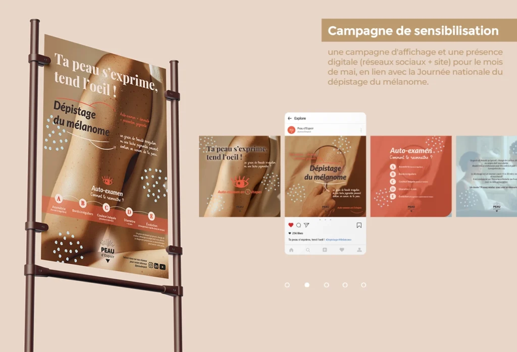 Campagne affichage présence digital réseau sociaux journée nationale dépistage